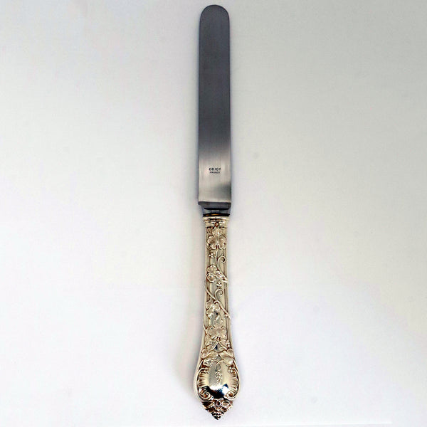 French Odiot Demidoff .950 Sterling Silver and Stainless Steel Dinner Knife [36 available]