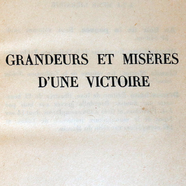 French Leather Book: Grandeurs et Misères d'une Victoire by Georges Clemenceau