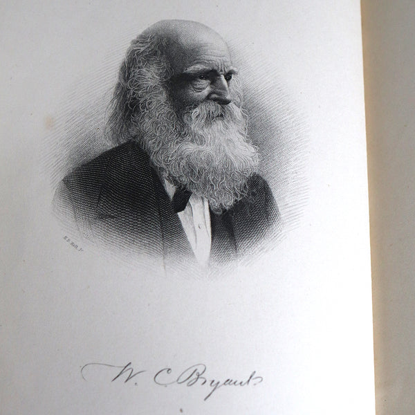 Leather Book: Poems by William Cullen Bryant Ex Libris Edward Stanhope