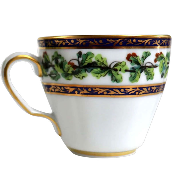 French Puiforcat Porcelain Chêne Royal Flat Tea Cup and Saucer (23 available)