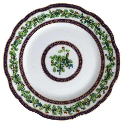 French Puiforcat Porcelain Chene Royal Dinner Plate (10.75 inch)