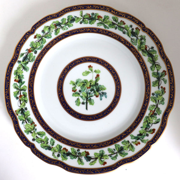 French Puiforcat Porcelain Chene Royal Dinner Plate (10.75 inch) (chipped) [5 available]
