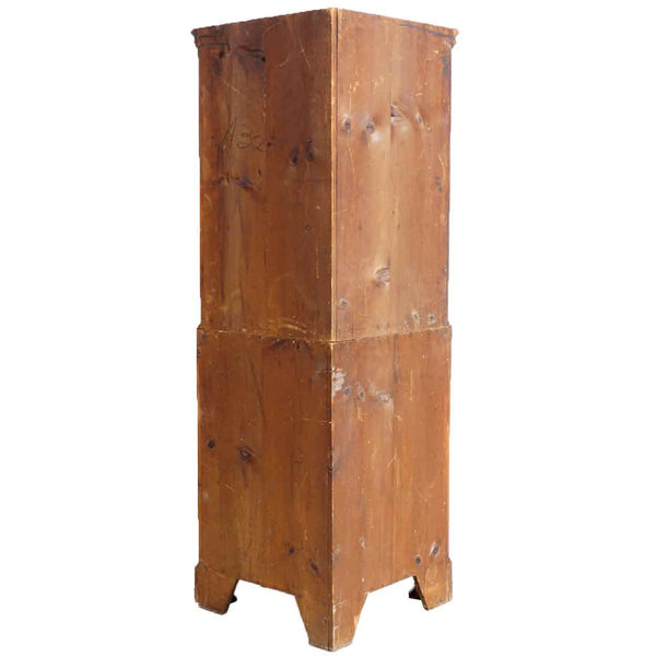 Vintage Tall Pine Open Display Corner Cabinet