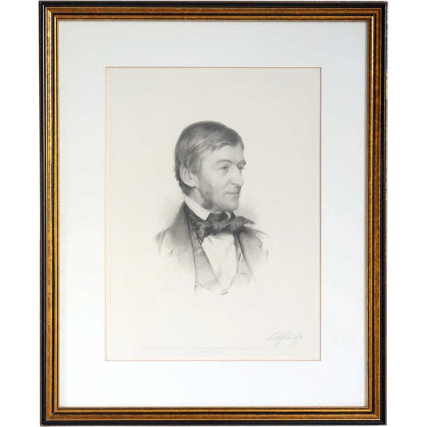 After SAMUEL W. ROWSE Engraving, Portrait of Ralph Waldo Emerson