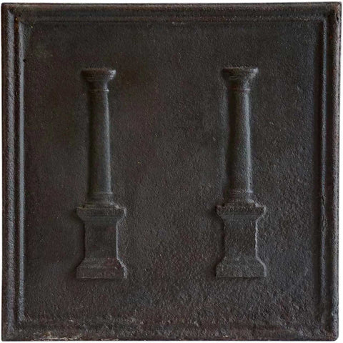 French Louis XVI Cast Iron Fireplace Fireback