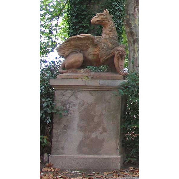 Pair of Grand French Virebent Brothers Terracotta Pottery Griffins