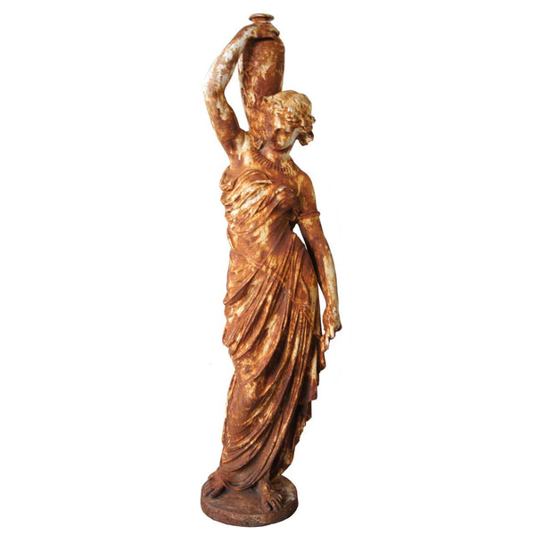 French MATHURIN MOREAU Val-D'Osne Cast Iron Standing Female Statuary Figure