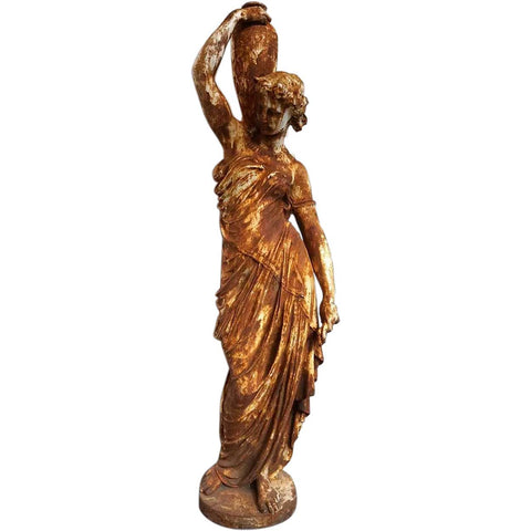 French MATHURIN MOREAU Val-D'Osne Cast Iron Standing Female Statuary Figure