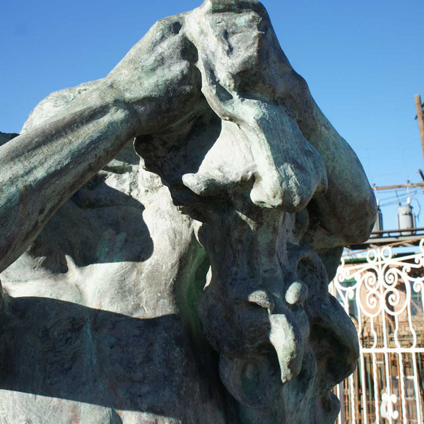 Large JEAN BAPTISTE CARPEAUX Bronze Sculpture, Hercules and the Nemean Lion