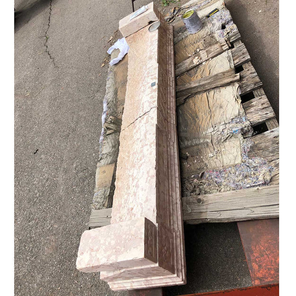 Lot 0421 | French Louis XVI Pierre de Bourguignon Burgundy Stone Fireplace Surround