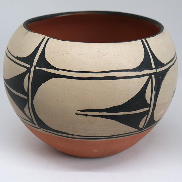 Vintage Native American Santa Domingo Polychrome Pottery Bowl