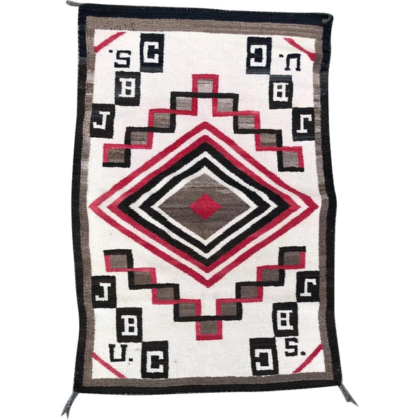 Vintage Native American Navajo Crystal Wool Rug