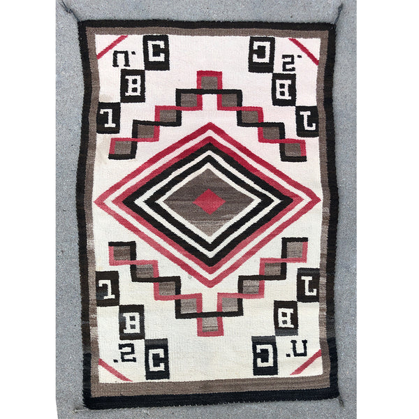 Vintage Native American Navajo Crystal Wool Rug
