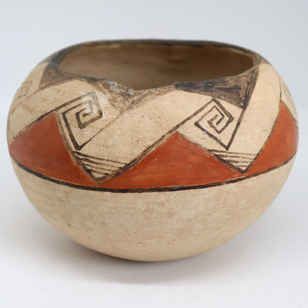 Small Vintage Native American Southwest Polychrome Pottery Bowl