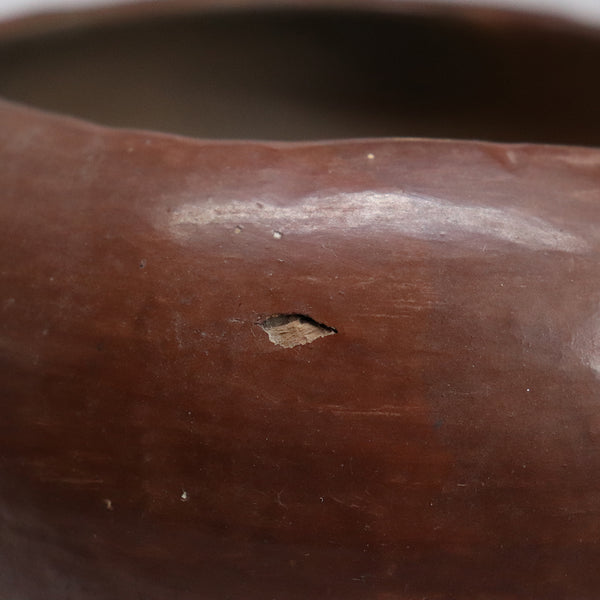 Native American San Juan Red Glazed Pottery Bowl / Pot