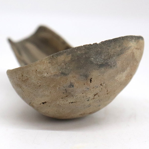 Native American Anasazi Black on White Pottery Spoon / Ladle