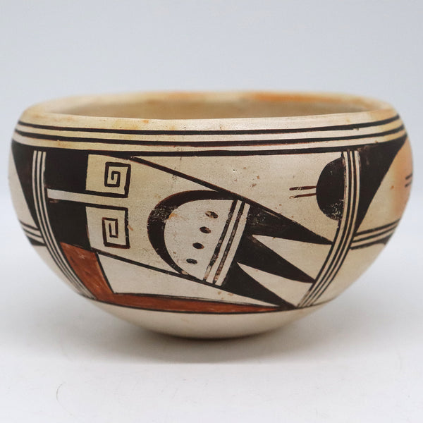 Small Native American Hopi Polychrome Pottery Bowl