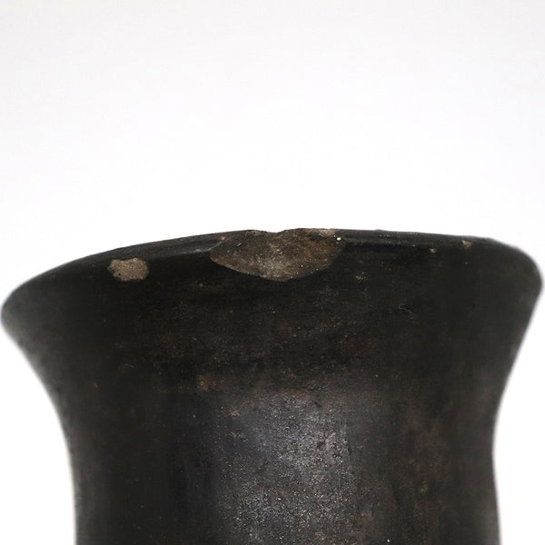Native American San Ildefonso Blackware Pottery Vase