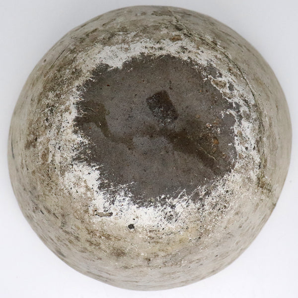 Native American Anasazi Black-on-White Pottery Geometric Pattern Bowl