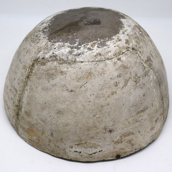 Native American Anasazi Black-on-White Pottery Geometric Pattern Bowl