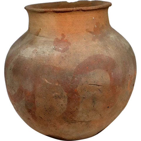 Native American Southwest Redware Pottery Serpent and Horse Jar