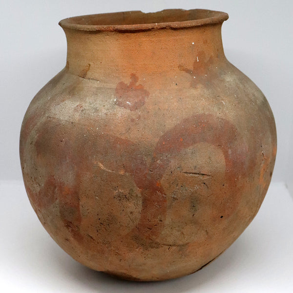 Native American Southwest Redware Pottery Serpent and Horse Jar