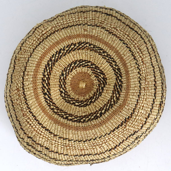 Vintage Native American Hupa Open Work Twined Woven Basket