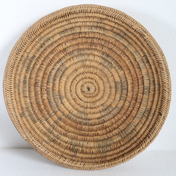 Vintage Native American Navajo Round Woven Wedding Basket Tray