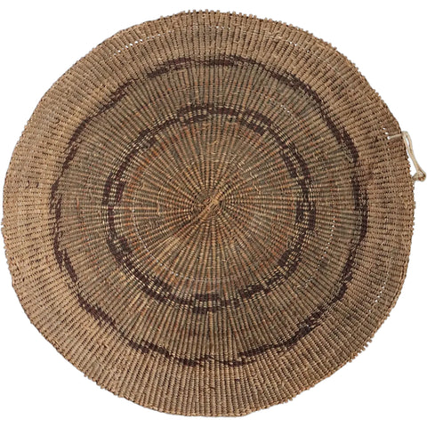 Native American Mount Shasta California Twined Round Basket