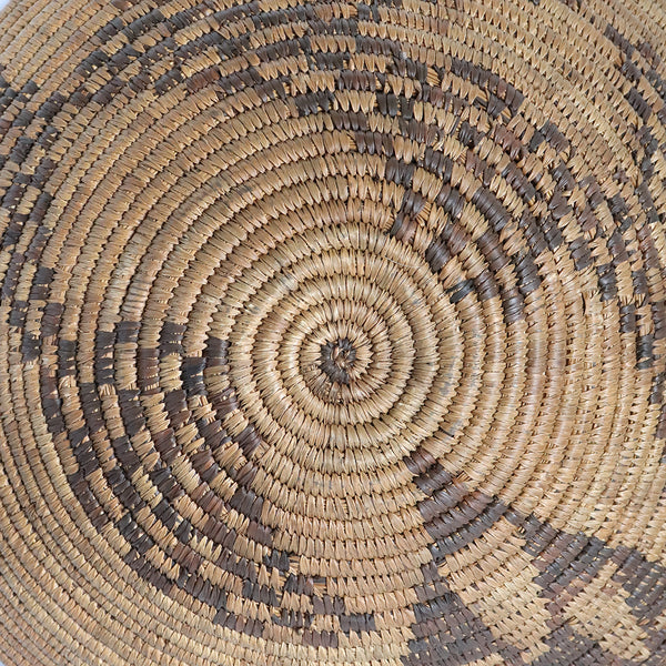 Native American Pima Woven Round Basket Tray