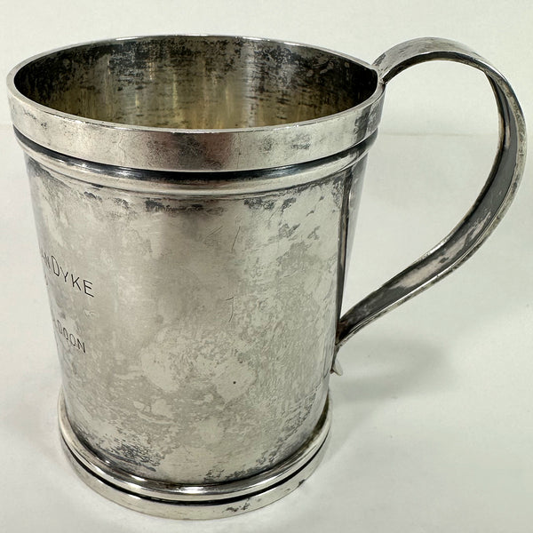 American Frank M. Whiting and Baltimore Silversmiths Sterling Silver Mug and Dish