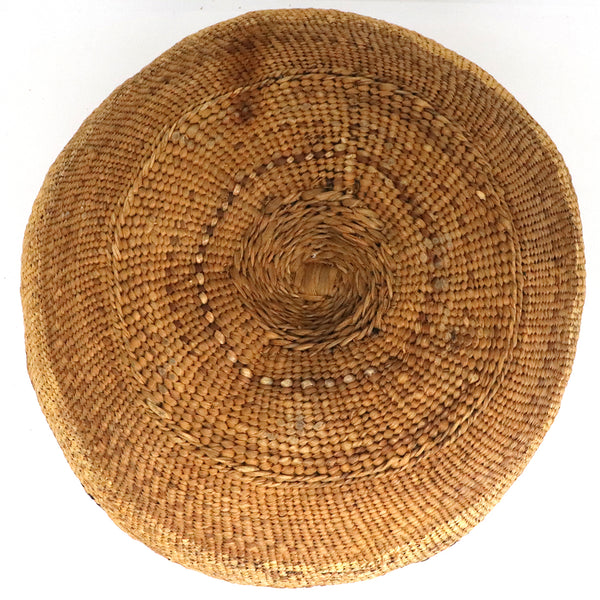 Native American California Karok/Hupa Woven Polychrome Basket