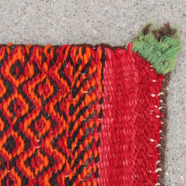 Vintage Native American Navajo Geometric Wool Twill Double Saddle Blanket