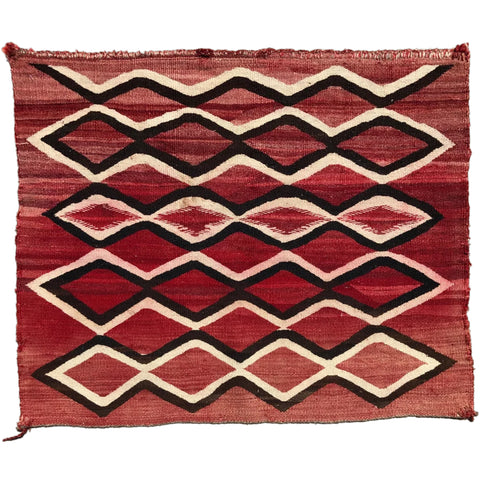 Native American Navajo Wool Geometric Saddle Blanket