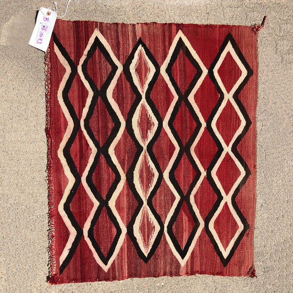 Native American Navajo Wool Geometric Saddle Blanket