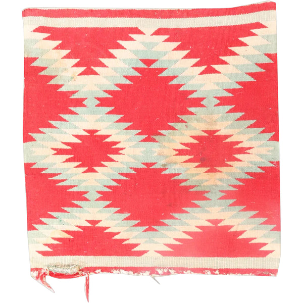Vintage Native American Navajo Germantown Wool Red Sampler