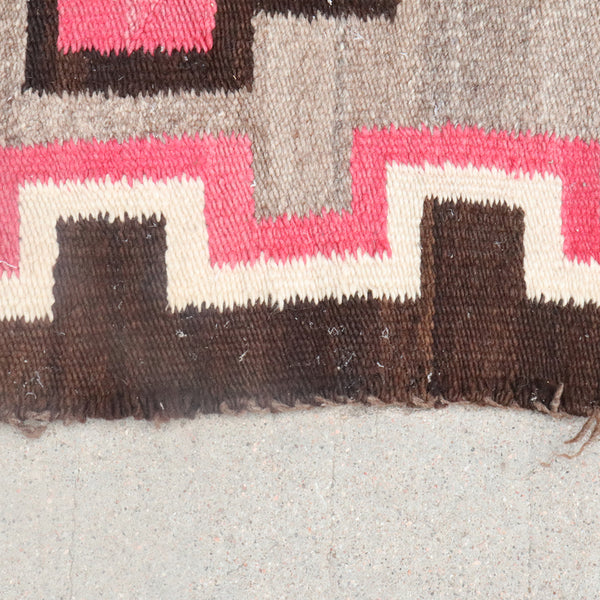 Vintage Native American Navajo Wool Storm Pattern Rug