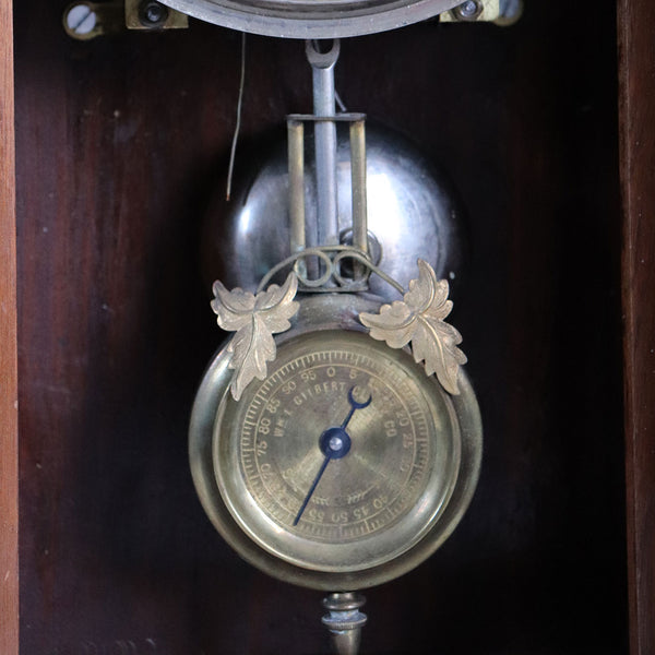 American Eastlake William L. Gilbert Walnut Gingerbread Shelf Mantel Clock