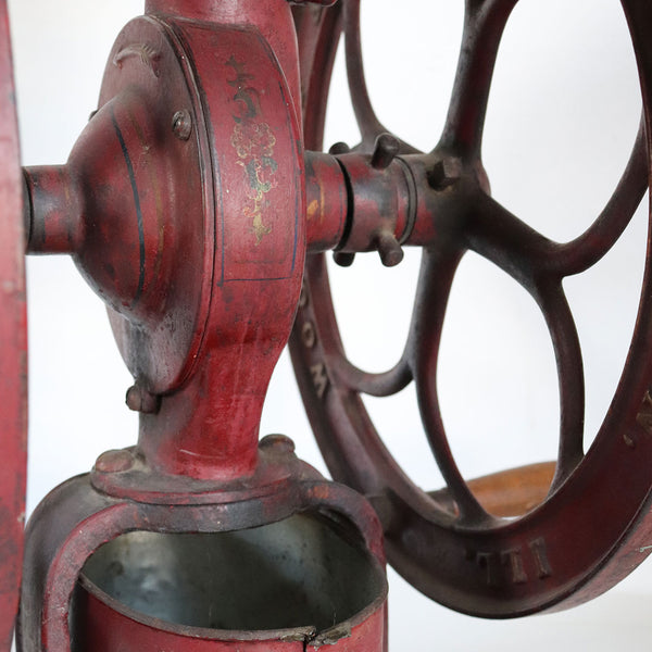 Large American Woodruff & Edwards Elgin National Red Cast Iron No. 44 Coffee Mill