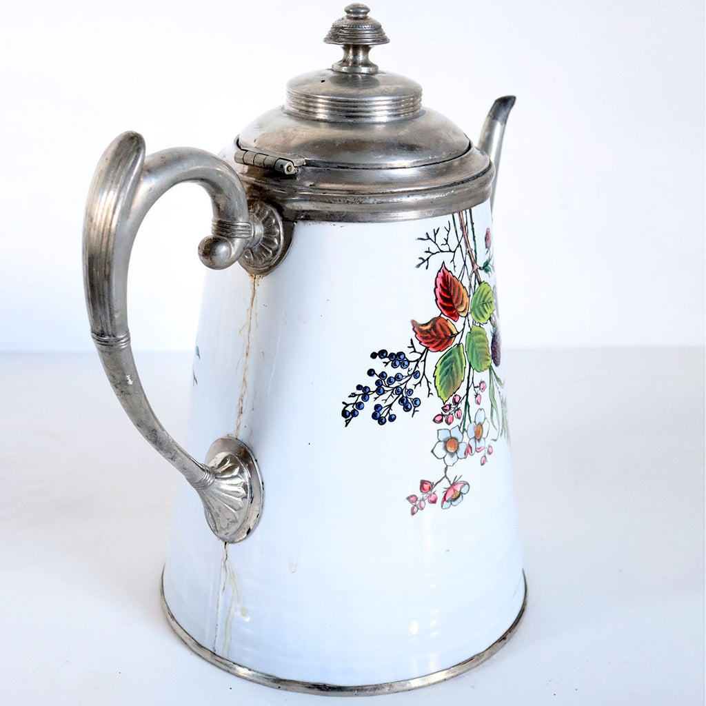 Rare American Manning & Bowman Blackberry Enamel and Pewter Graniteware