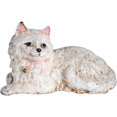 American Hubley Hand Painted Cast Iron Persian Cat Door Stop