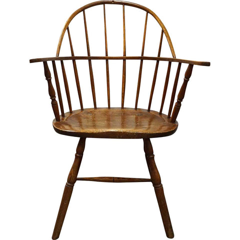 Early American Hickory and Pine Sack Back Windsor Armchair