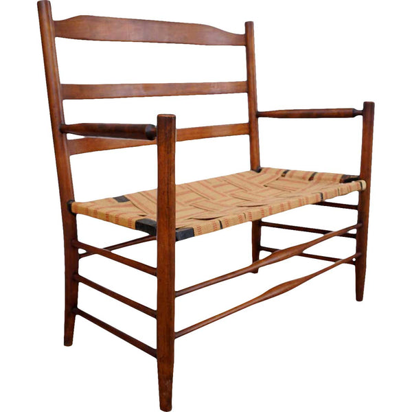 Small American New England Shaker Style Birch Wagon Buggy Bench