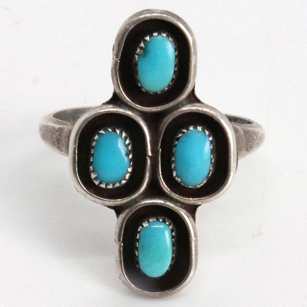Vintage American Southwest Silver and Turquoise Ring