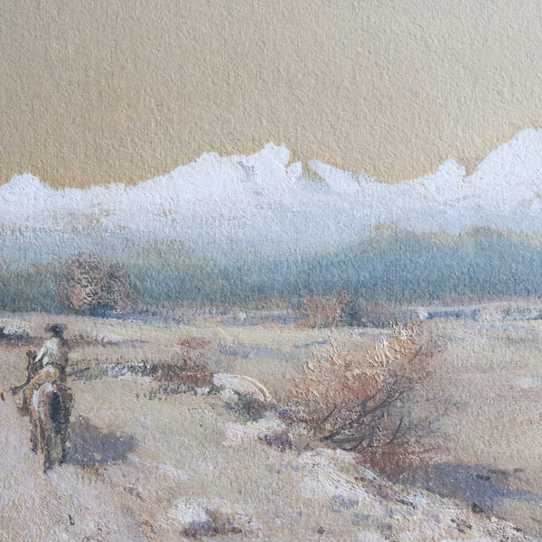 HARVEY OTIS YOUNG Gouache on Paper Painting, Western Landscape