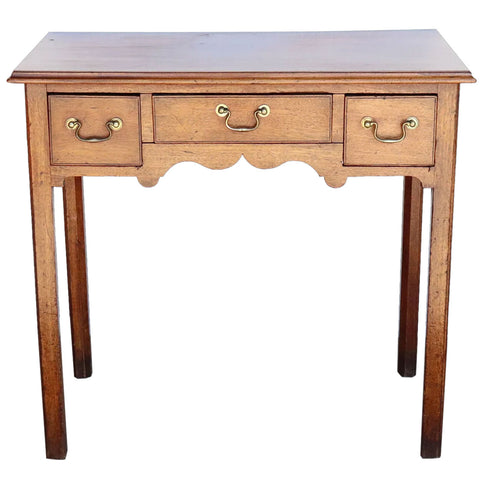 English Georgian Mahogany Three-Drawer Lowboy Table