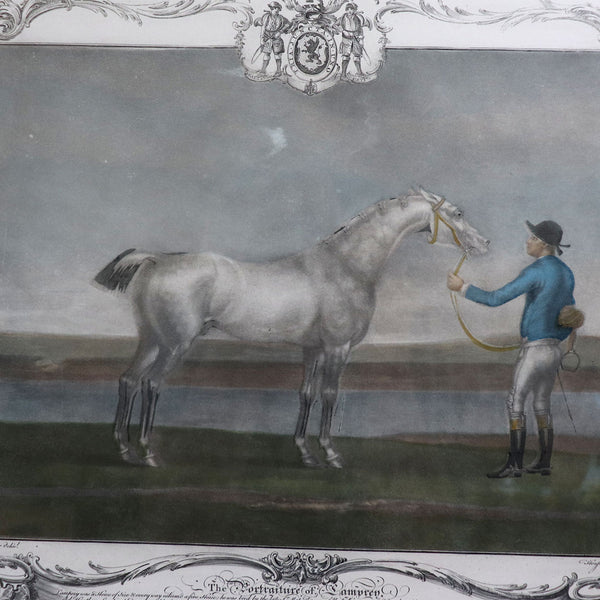 Set Four After JAMES SEYMOUR Mezzotint Engravings, Race Horse Portraits