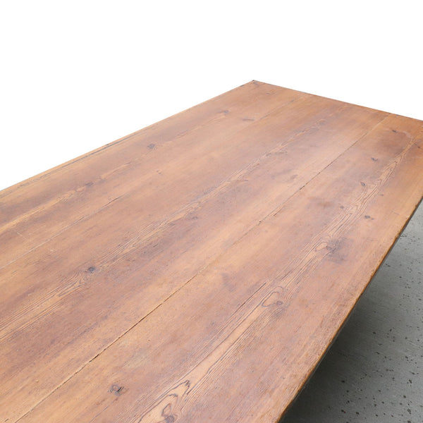 Swedish Pine Wide Plank Trestle Dining Table