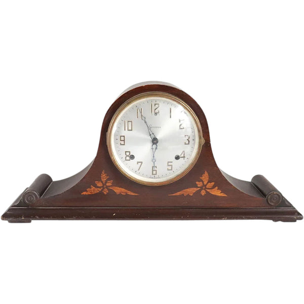 American Sessions Clock Co. Inlaid Mahogany Eight-Day Mantel / Shelf Clock