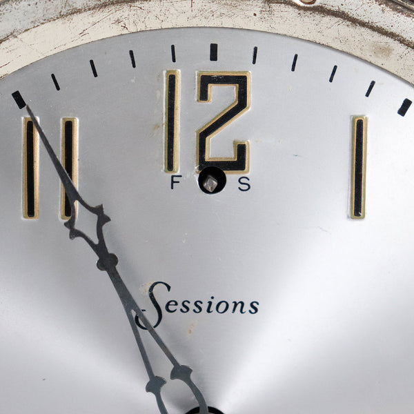 American Sessions Clock Co. Inlaid Mahogany Eight-Day Mantel / Shelf Clock